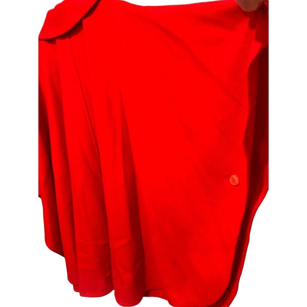 Pendleton Vintage 50s 60s Red 100% Virgin Wool Cape Jacket One Size - Picture 7 of 12